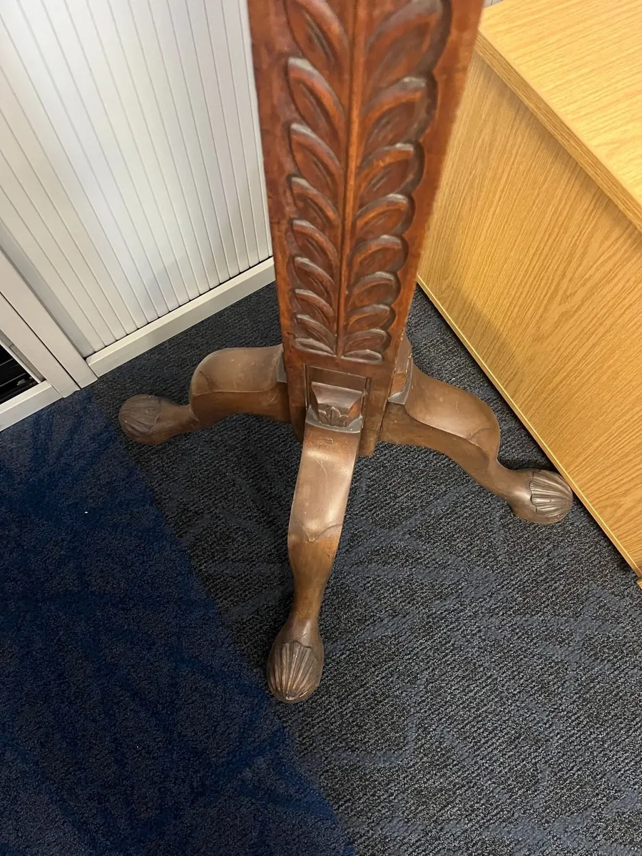 Antique Style  Coat Rack Dark Mahogany Wood - Image 3