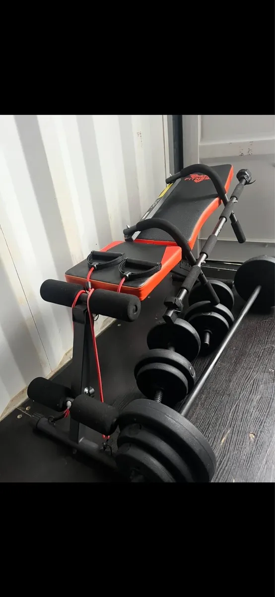 Weights bench. Full set weights. Pull up bar. - Image 2