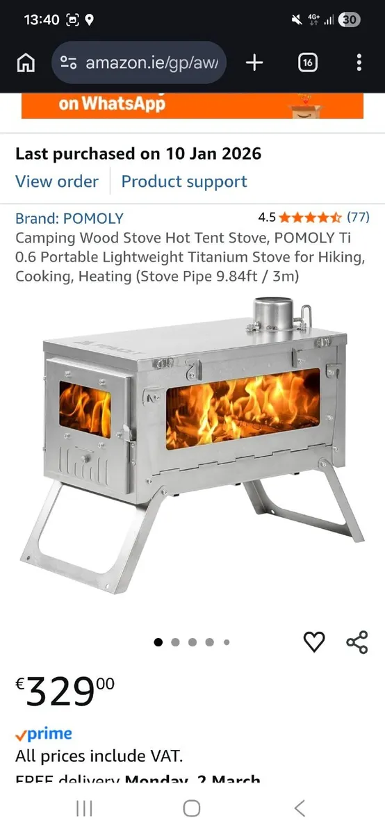 Tent and wood stove - Image 1
