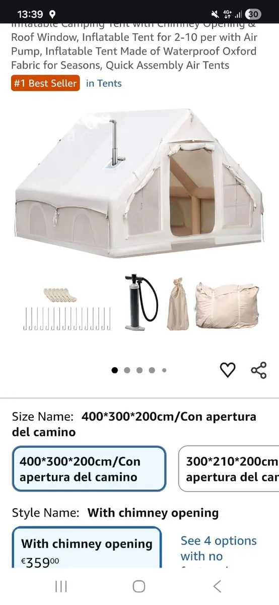 Tent and wood stove - Image 2