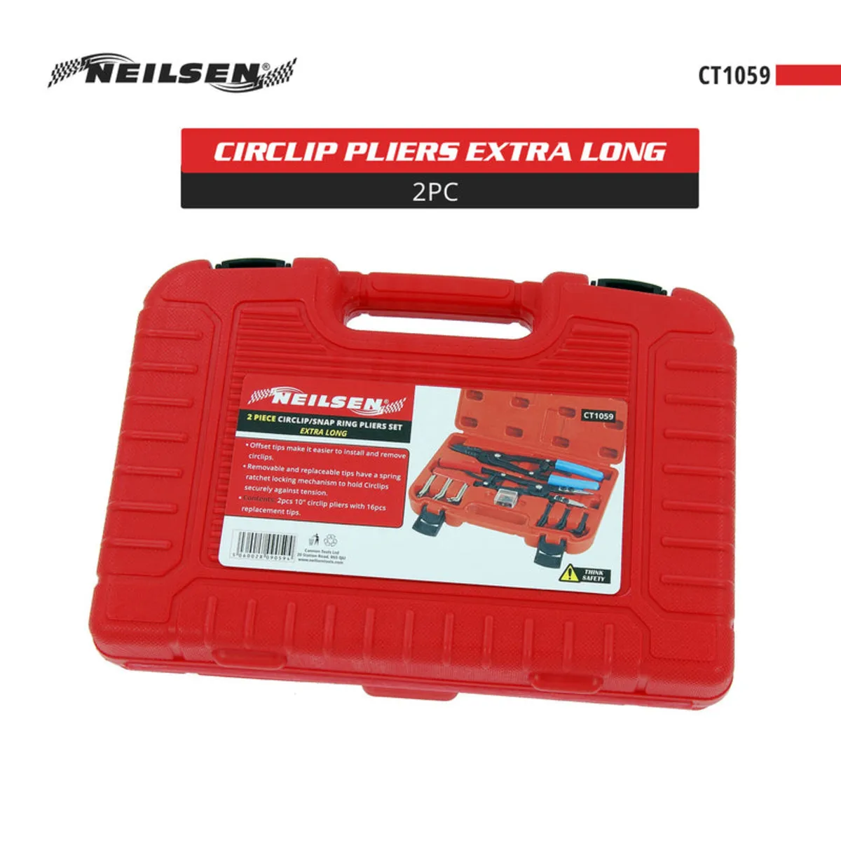 2pc Circlip Pliers Extra Long - Image 2