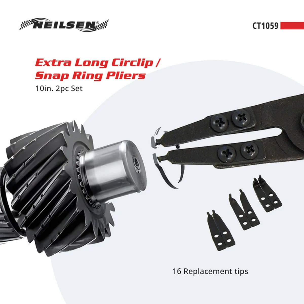 2pc Circlip Pliers Extra Long - Image 4