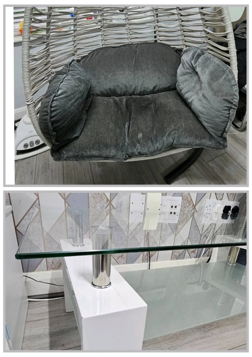 Coffee table + egg chair large - Image 1