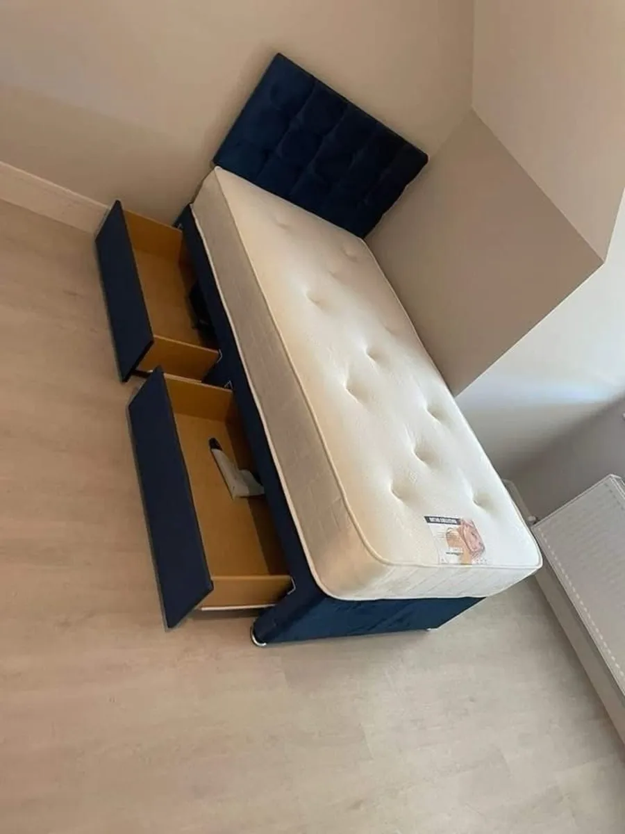 New Single Divan Beds With Mattresses - Image 3