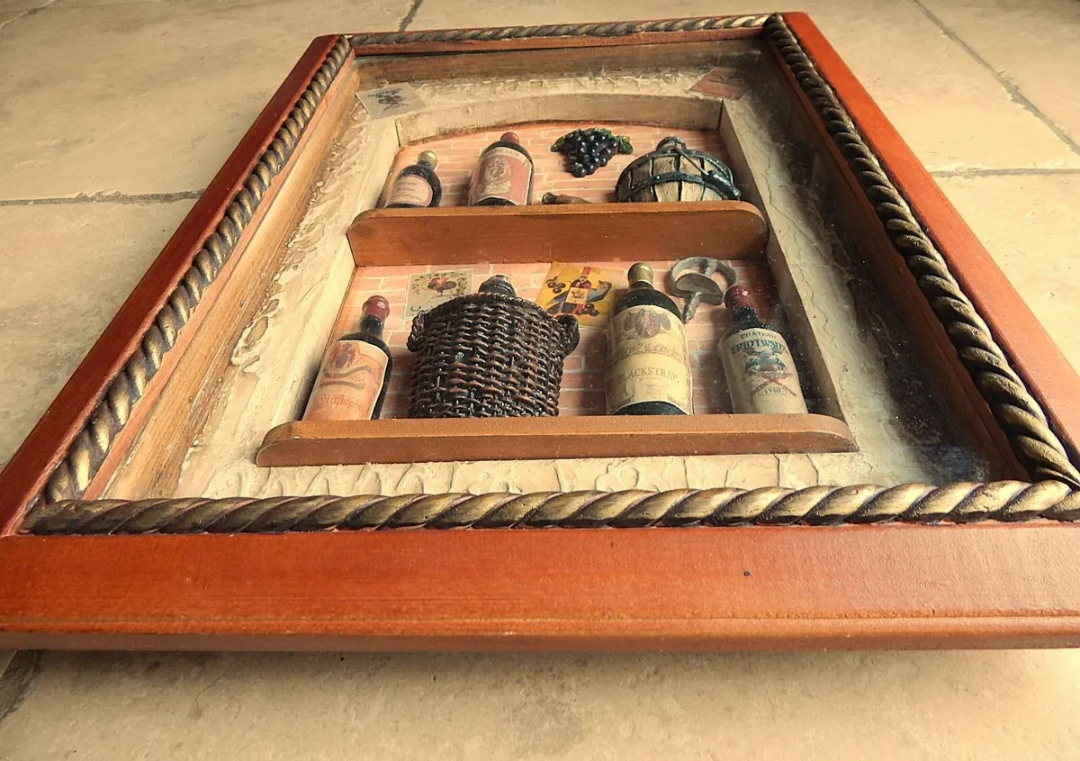 Shadow Box Diorama of Wine Cellar - Image 3
