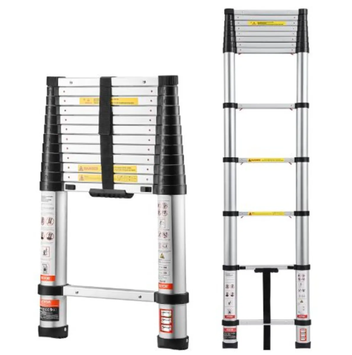 3.8m Telescoping Ladder, Aluminum Lightweight - Image 1