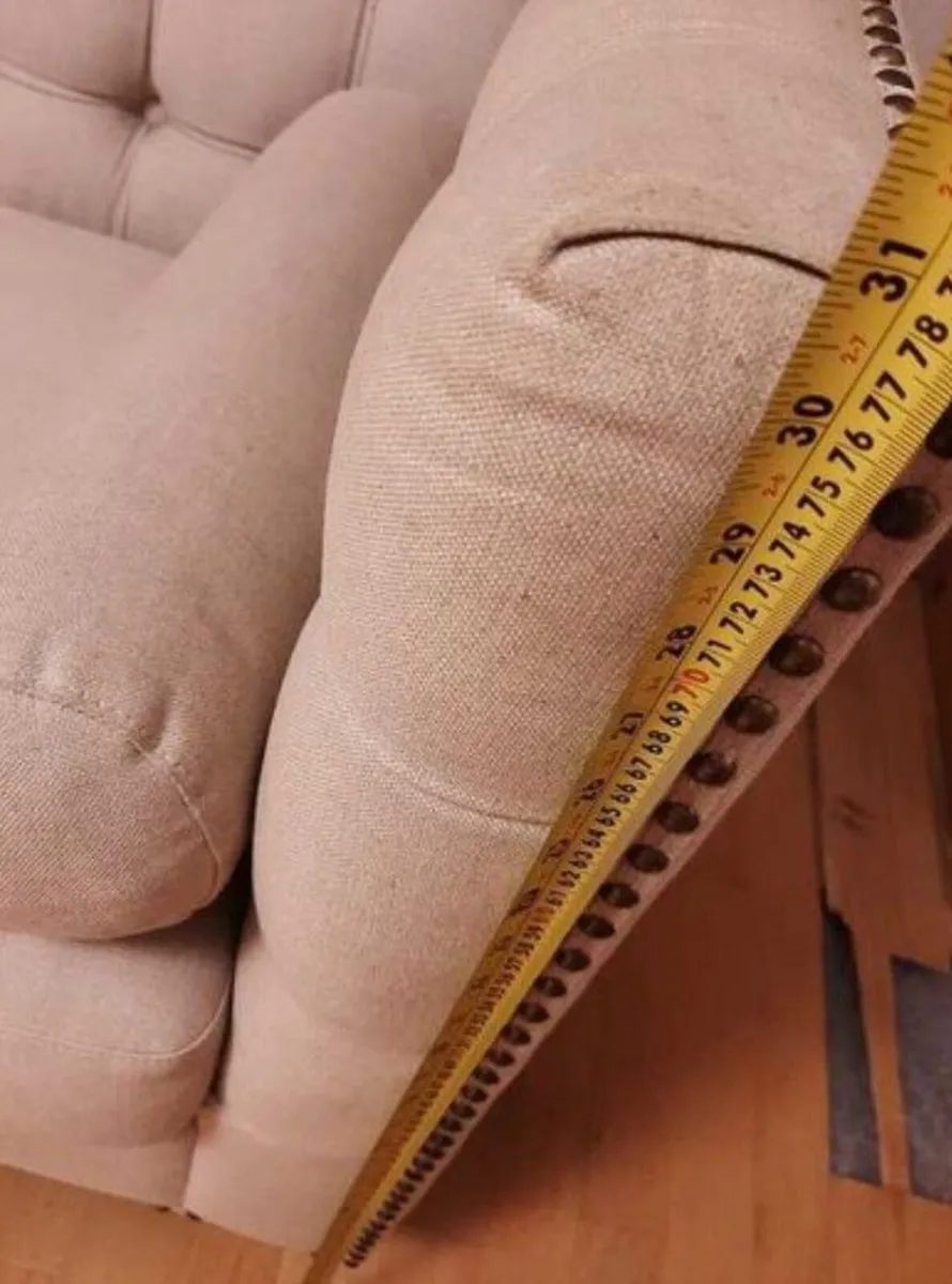 FREE Chesterfield 3 seater sofa - Sand coloured - Image 3