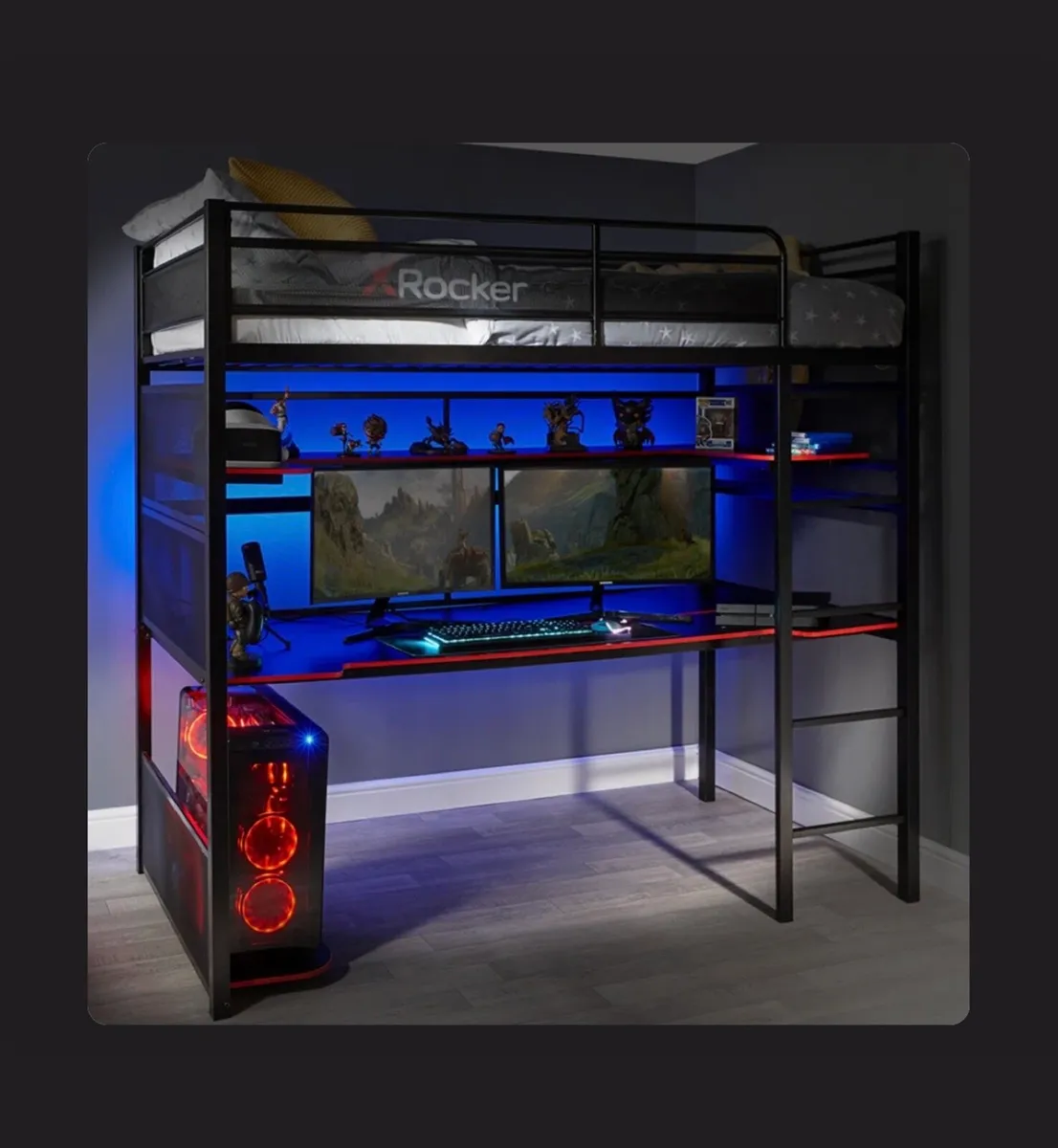 Single (3') Loft Bed with Desk by X Rocker - Image 1