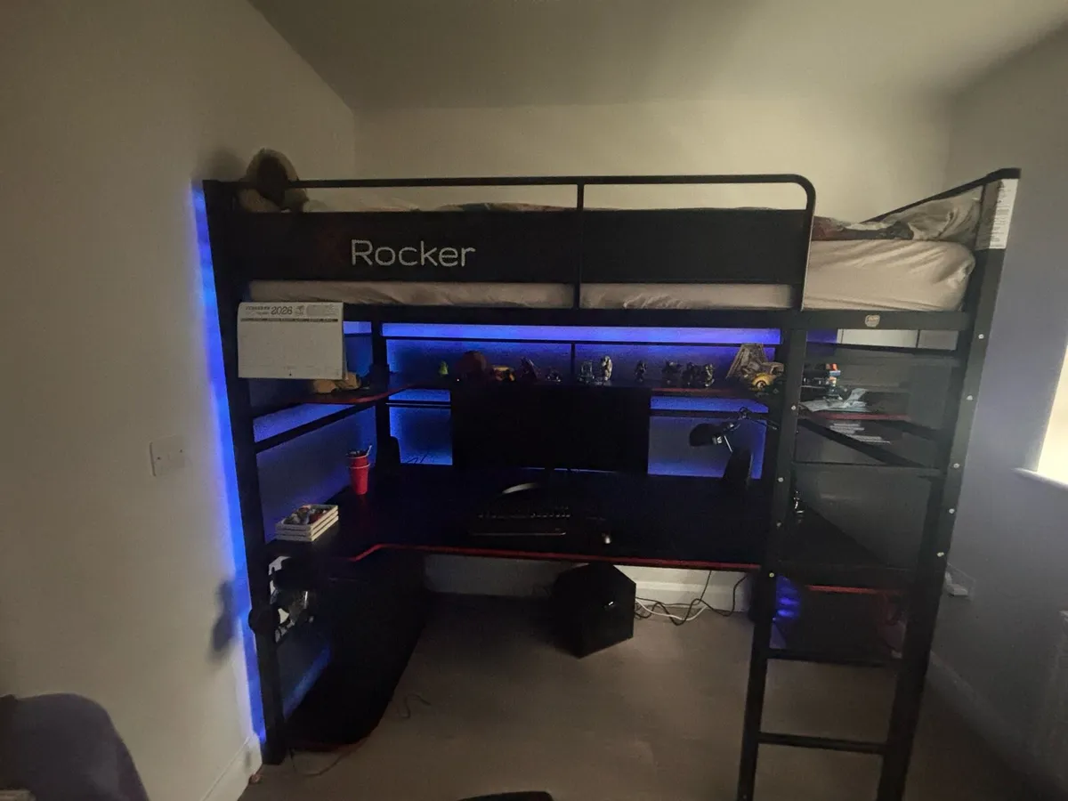 Single (3') Loft Bed with Desk by X Rocker - Image 2