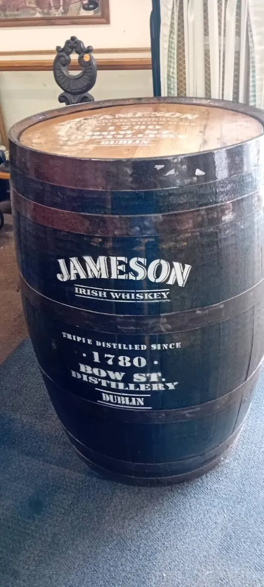 Jameson Solid Oak Whiskey Barrel - Image 2