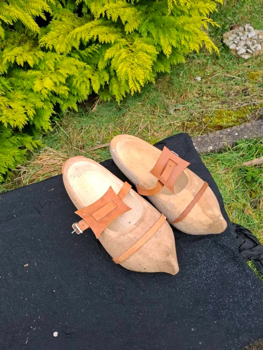 Old wood clogs