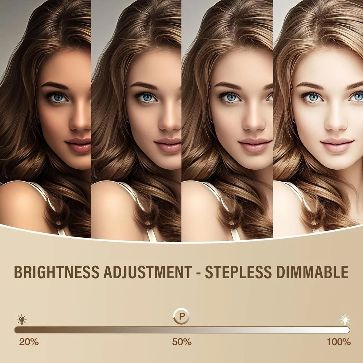 Hollywood Vanity Mirror with Lights 58 x 48cm - Image 4