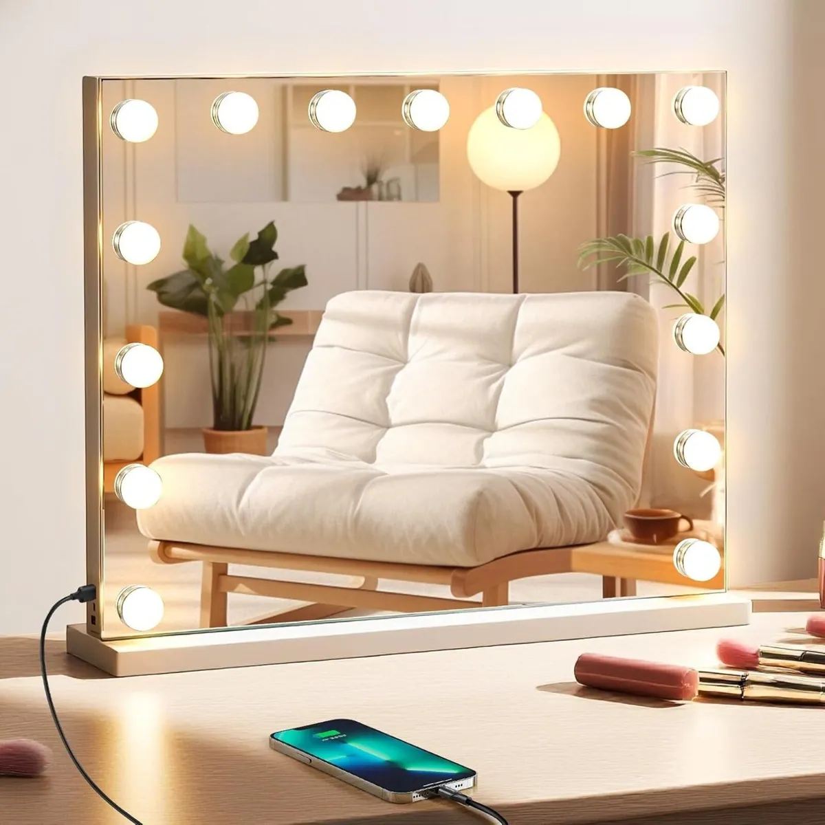 Hollywood Vanity Mirror with Lights 58x48CM - Image 1