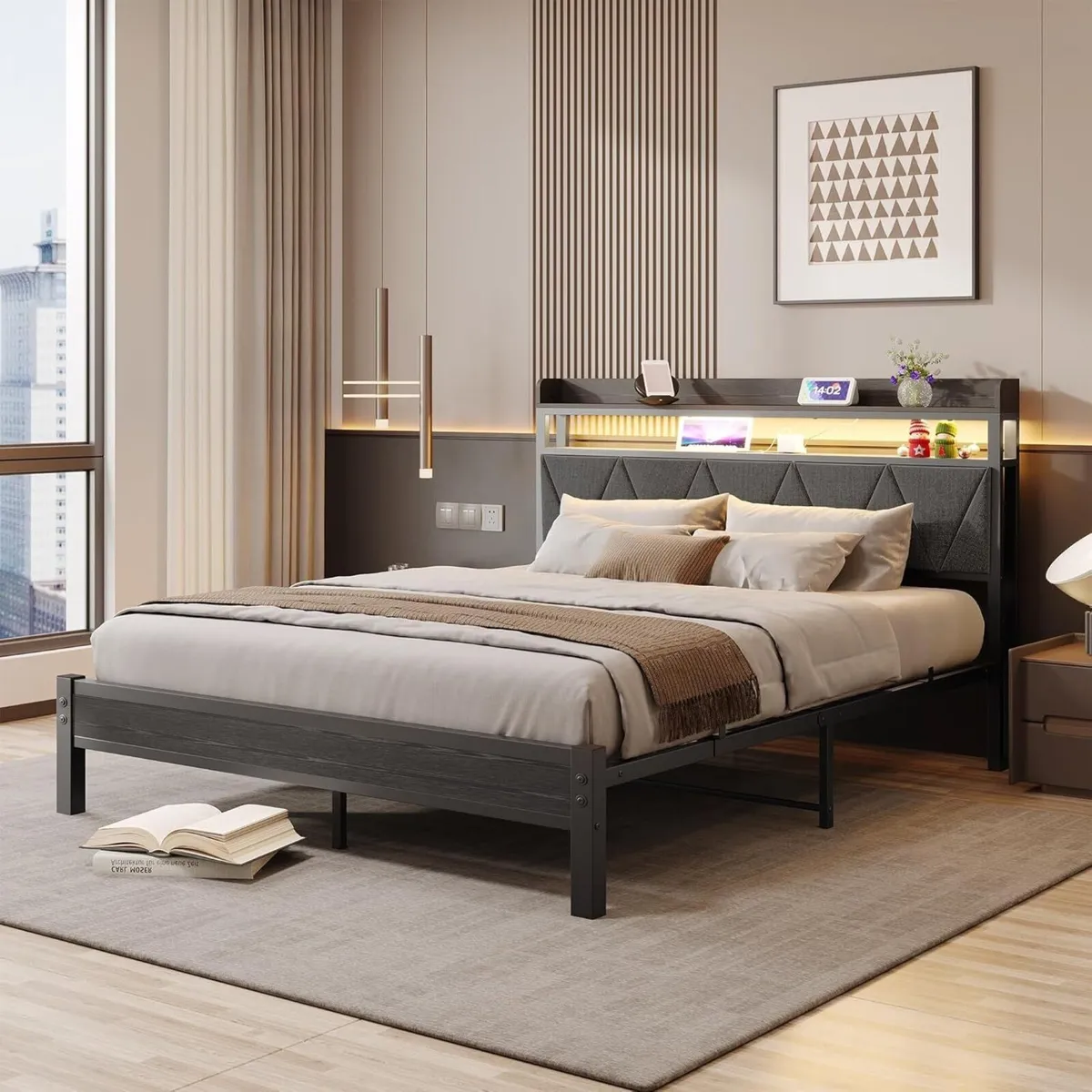 King Size Bed Frames with 5ft Upholstered Wooden - Image 3