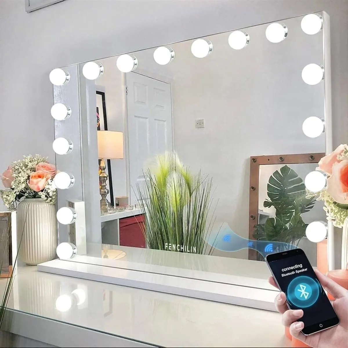 Hollywood Vanity Mirror with Lights Large Makeup - Image 1