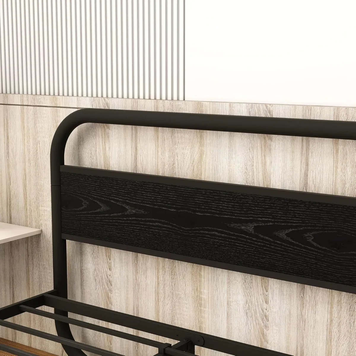Double Bed Frame with Headboard Metal Platform - Image 4