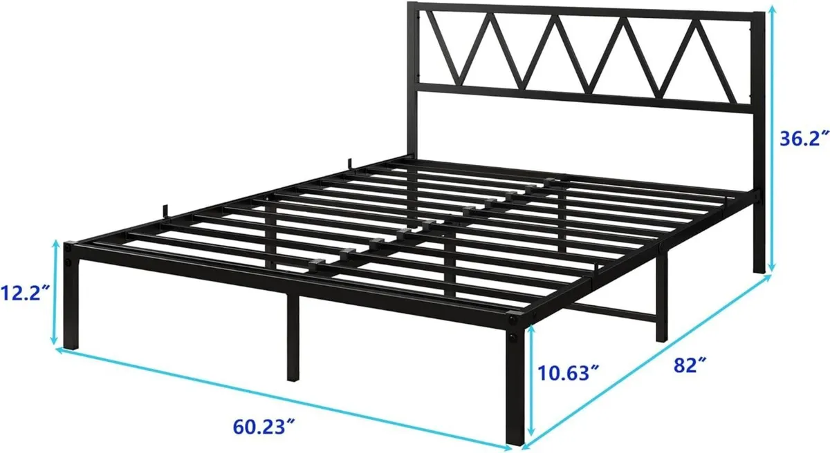 King Size Bed Frame with Headboard Heavy Duty - Image 2