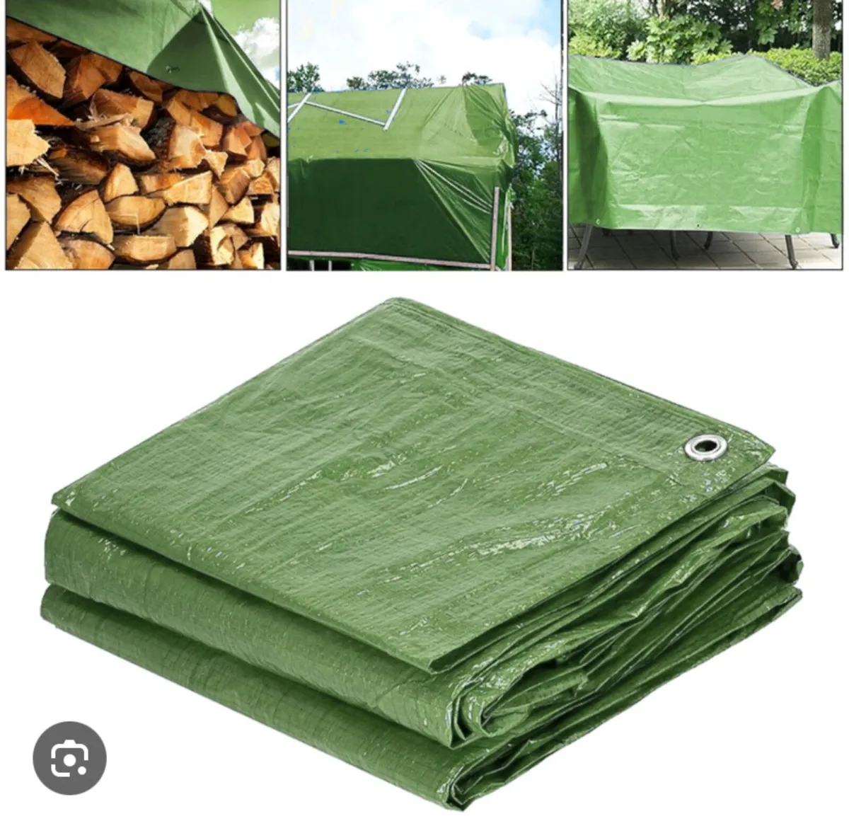 Green 80gsm economy tarpaulin - Image 1