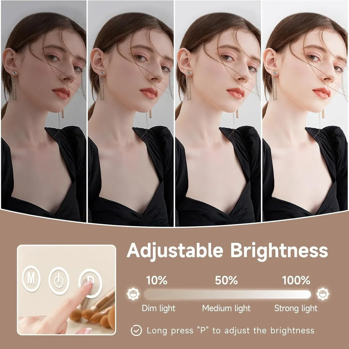 Hollywood Vanity Mirror with Lights 50x42cm - Image 4