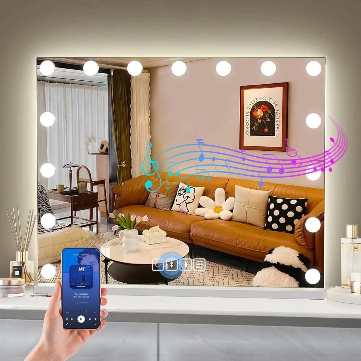 Hollywood Vanity Mirror with Lights 360 Degree - Image 1
