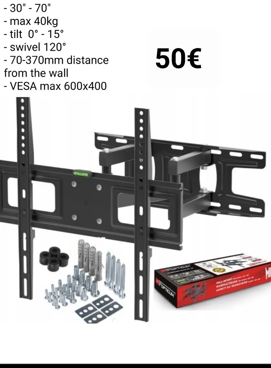 Tv Wall Mount Bracket Tilt Swivel 30-70" - Image 1