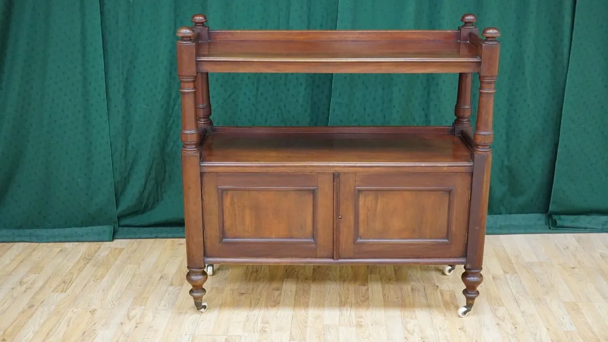 Victorian Mahogany Buffet Server on Castors - Image 2