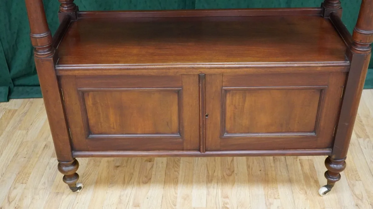 Victorian Mahogany Buffet Server on Castors - Image 4