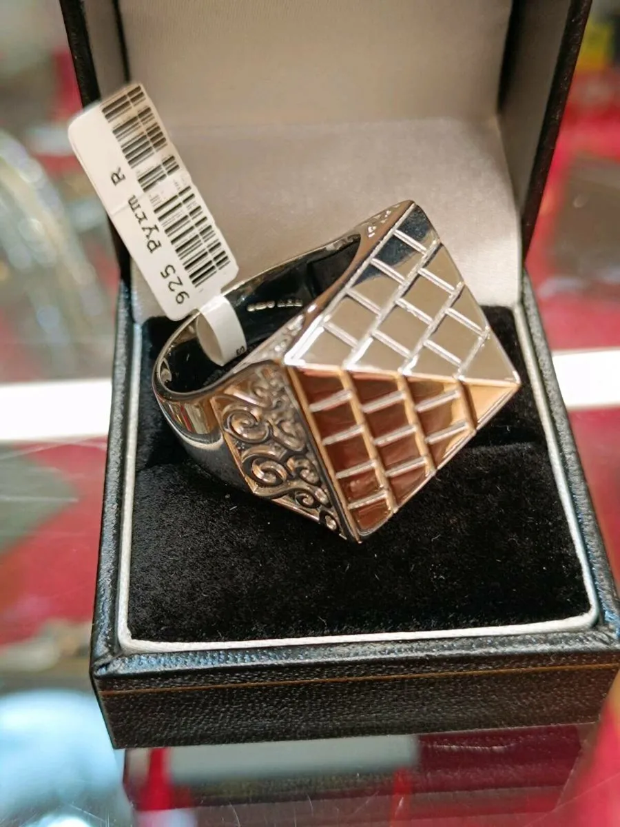 Large Sterling Silver Pyramid Ring , Brand New - Image 2