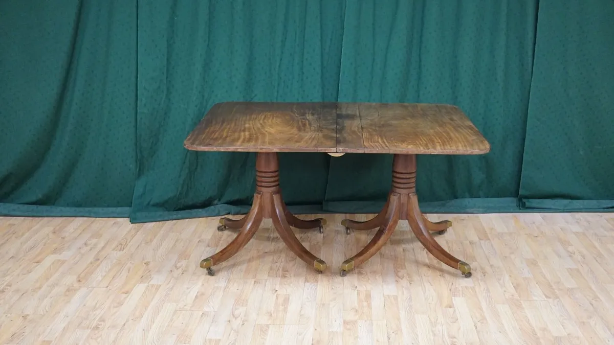 Regency Twin-Pedestal Mahogany Dining Table - Image 1