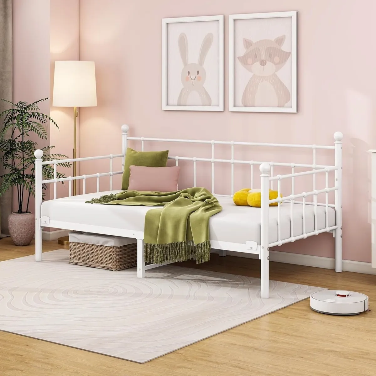 Single Daybed Frame 3ft Sofa Bed Steel Slats - Image 3