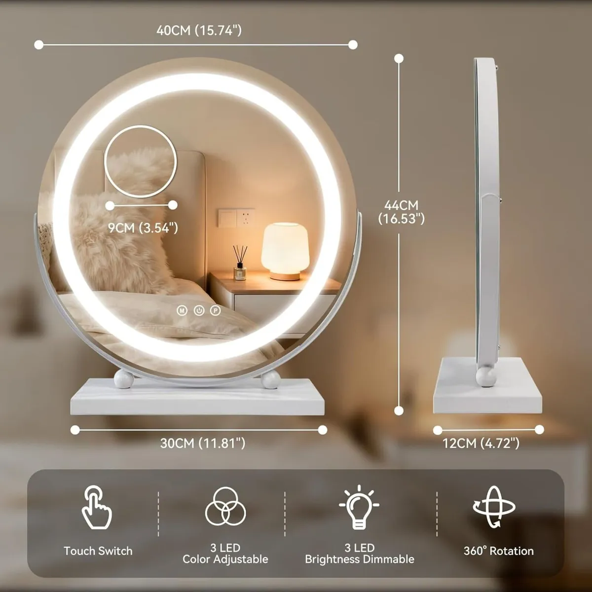 LED Makeup Mirror with Lights Hollywood Vanity - Image 2