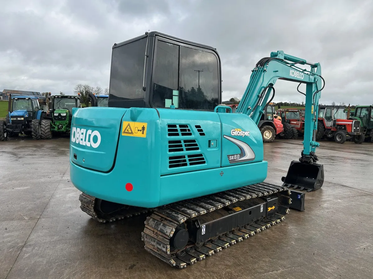 2017 Kobelco SK 60-8 C/W New Rubber Track Pads - Image 4