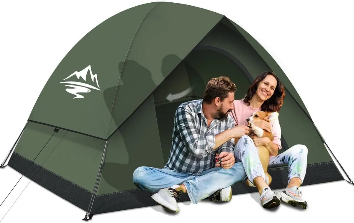 Camping Tent 2/3 Man Dome Tents - Waterproof and - Image 1