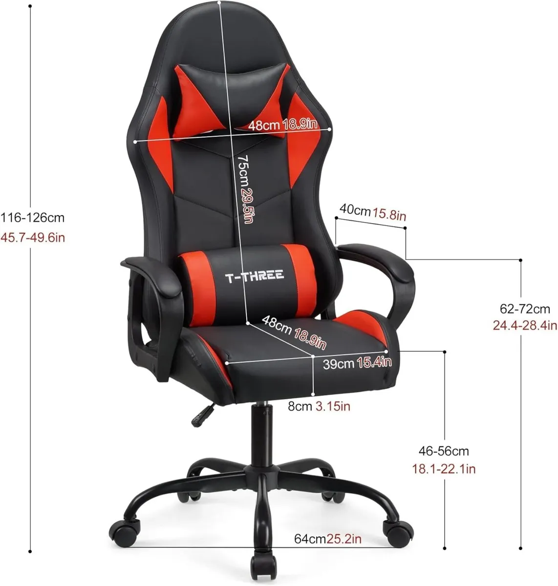High-back ergonomic gaming chair computer office - Image 3