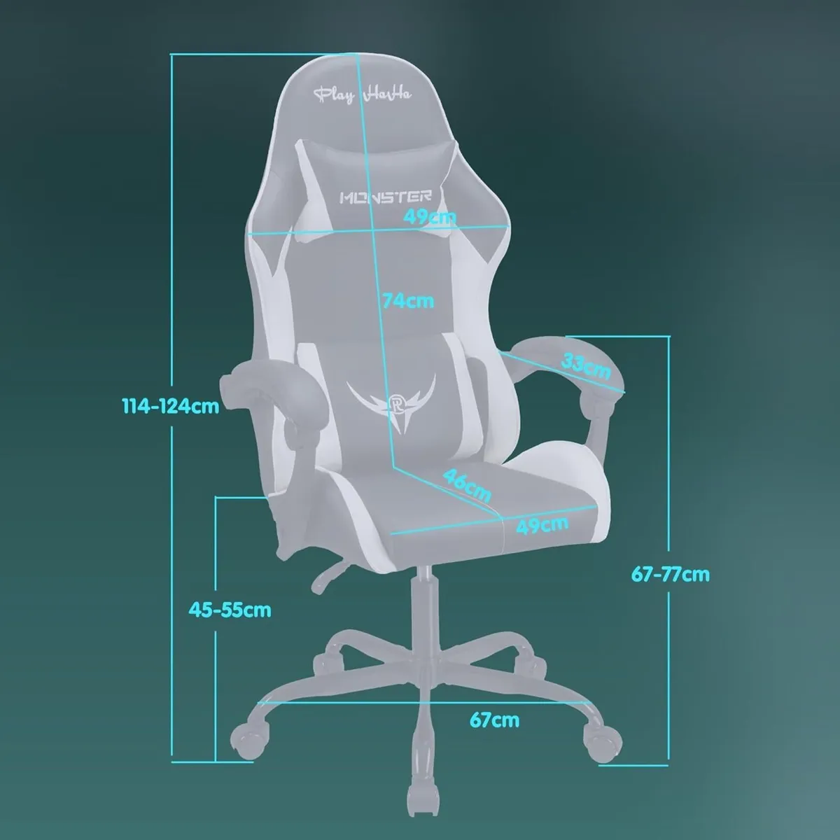Ergonomic Gaming Chair for Adults High-Back - Image 3