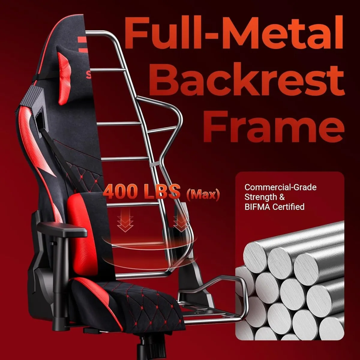 GCPro-20 Heavy Duty Gaming Chair – 400 lb - Image 4