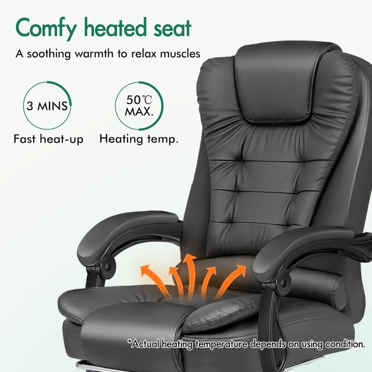 Executive Office Chair with 8-Point Massage Seat - Image 4