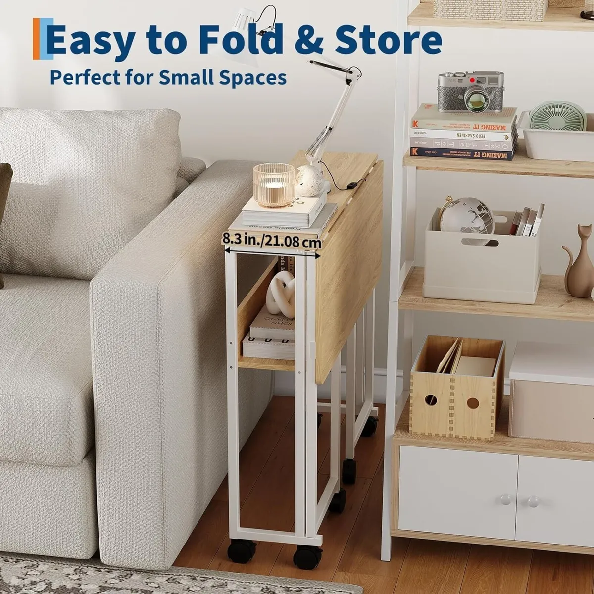 Folding Table for Small Spaces – 24.8 Inch - Image 3