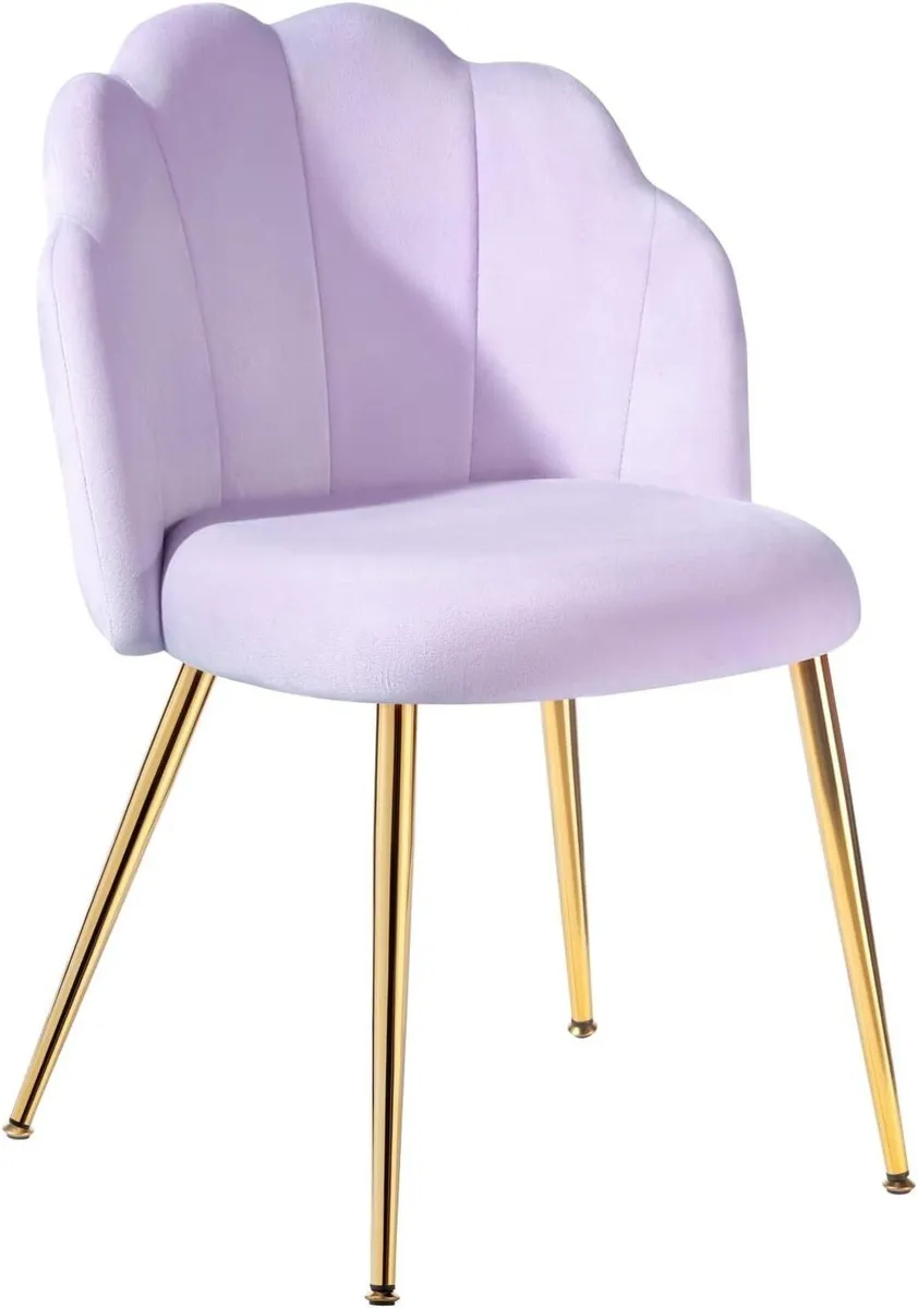 Velvet Chair for Vanity with Gold Legs Desk - Image 1
