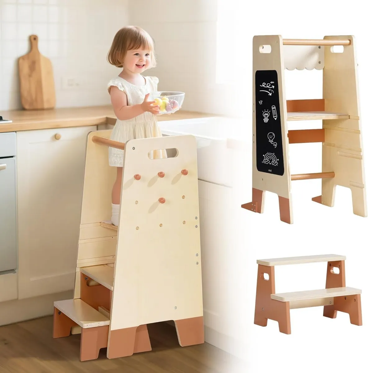 Learning Tower with Removable Step Stool 2-in-1 - Image 1