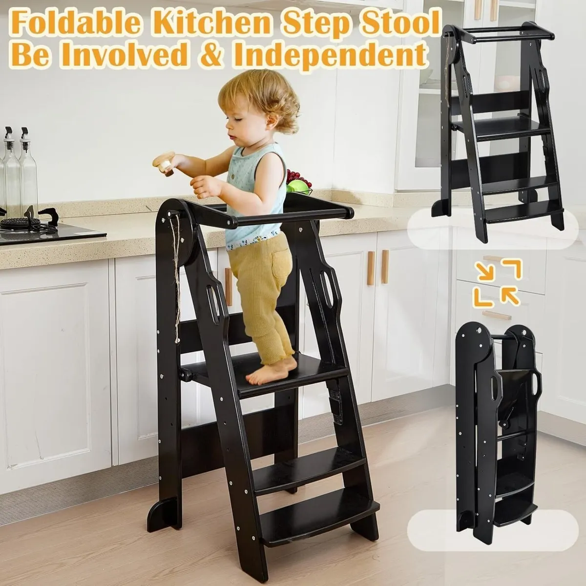Foldable Toddler Step Stool for Kids 2-6 Years - Image 3