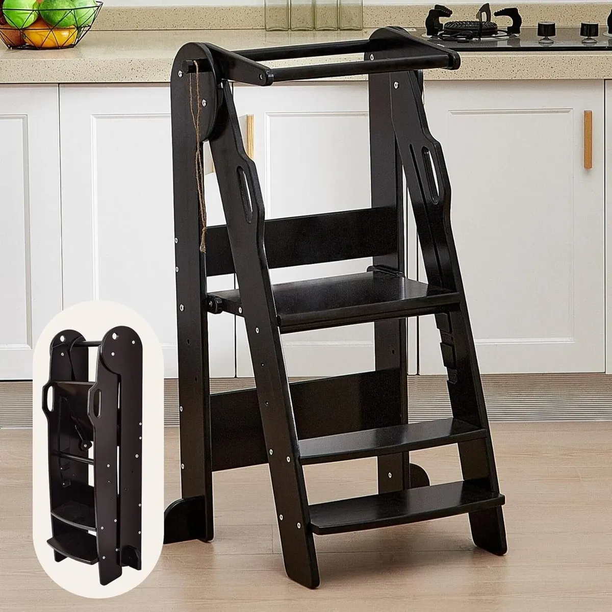 Foldable Toddler Step Stool for Kids 2-6 Years - Image 1