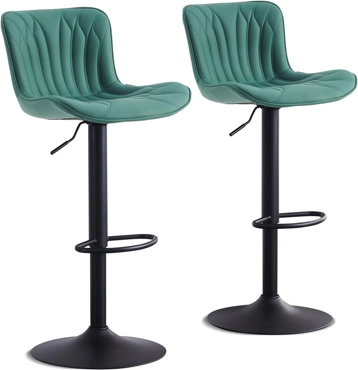Bar Stools Set of 2 Modern Barstools Adjustable - Image 3
