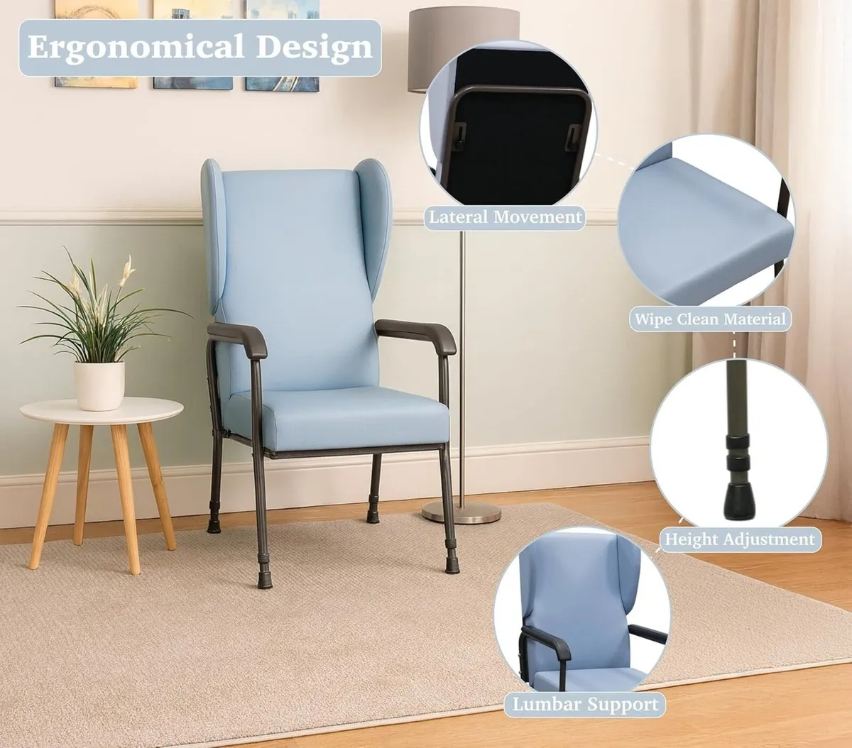 Chesterfield Orthopaedic High Back Seat Chair - Image 3