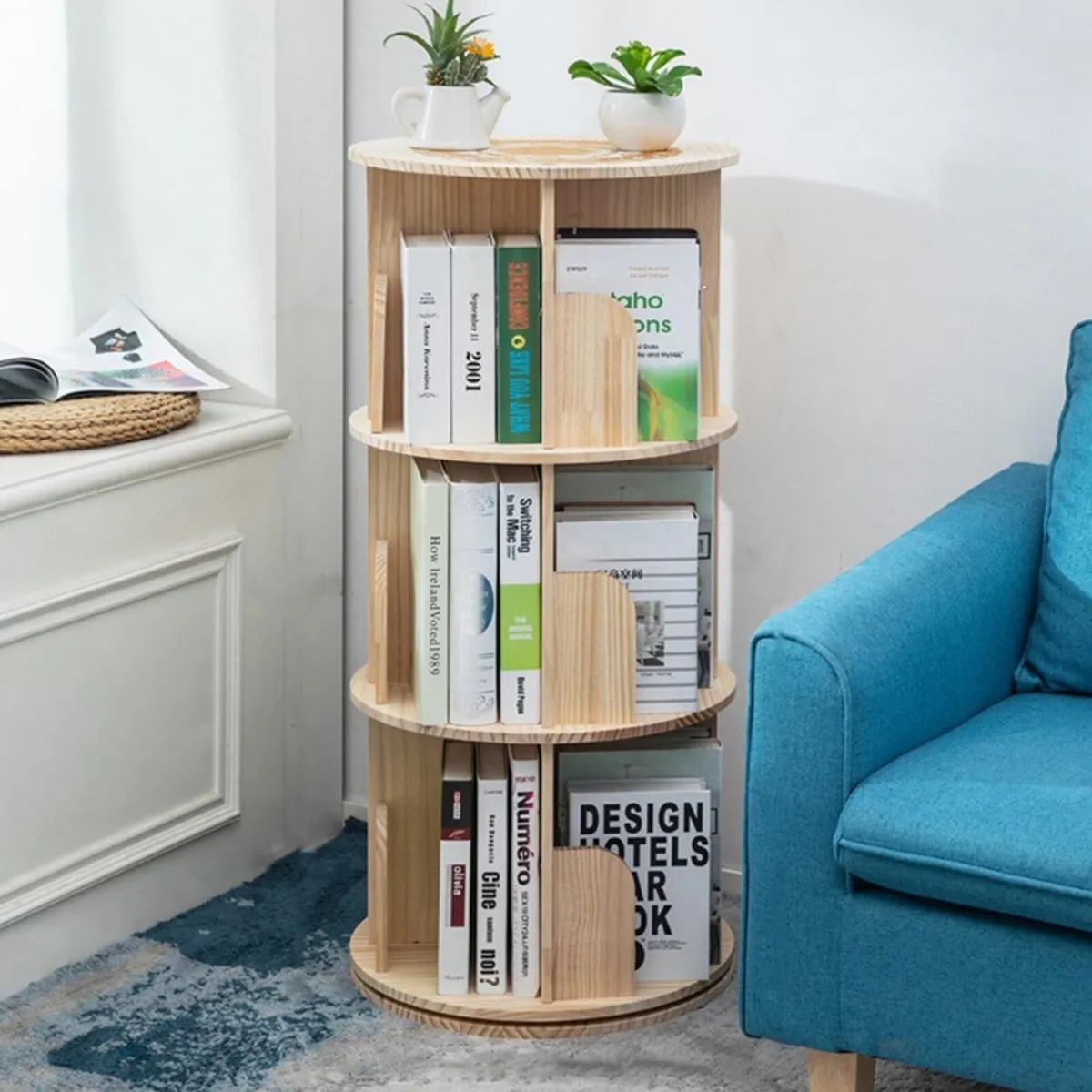 Rotating Bookshelf 360 Display Floor Standing - Image 1