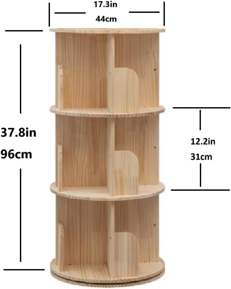 Rotating Bookshelf 360 Display Floor Standing - Image 2