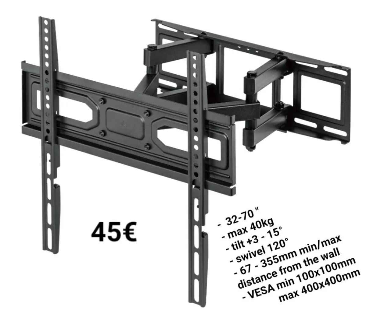 Tv Wall Mount Bracket Tilt Swivel 32"-70" - Image 1