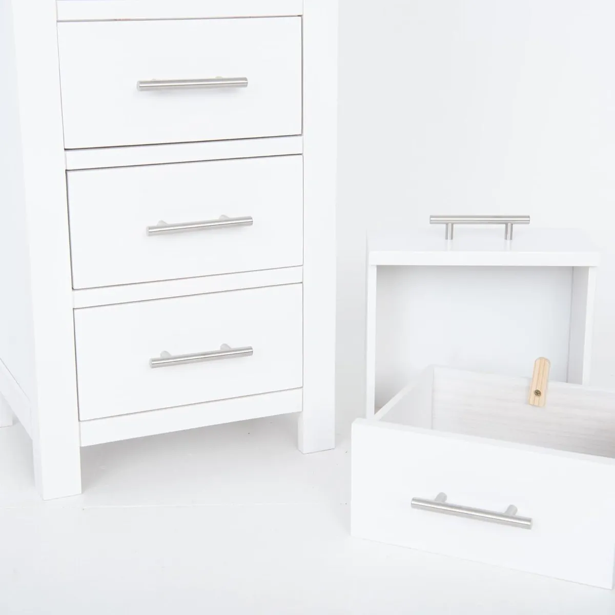 White OAK Wood Organization 5 Drawers Storage - Image 2