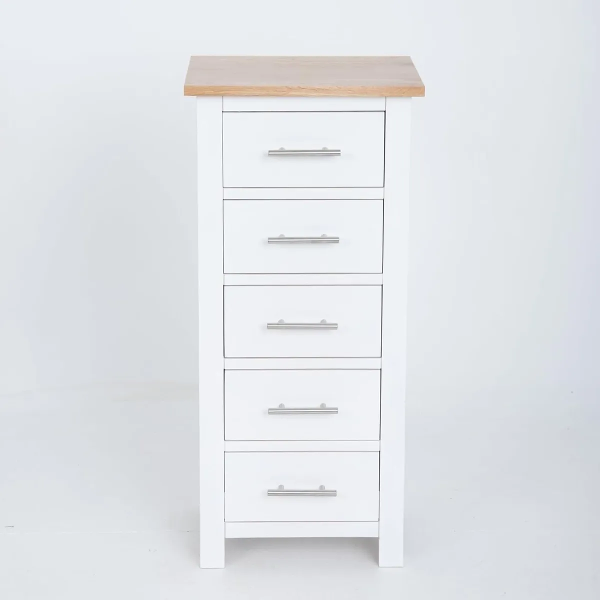 White OAK Wood Organization 5 Drawers Storage - Image 1