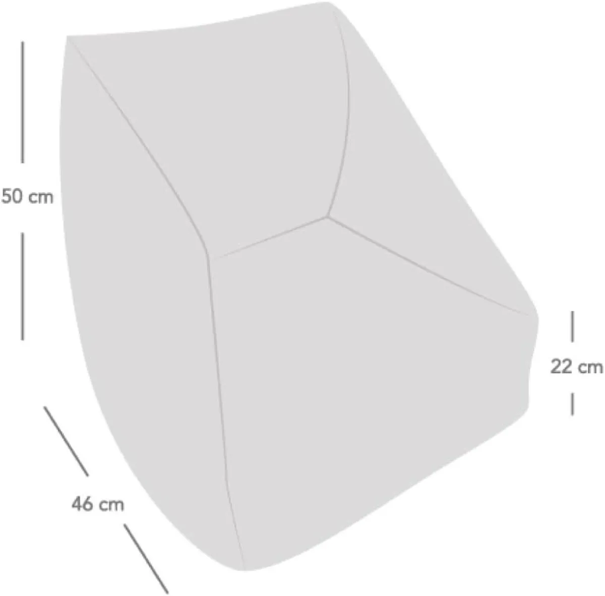 Kids Boucle Bean Bag Chair with Filling - - Image 3